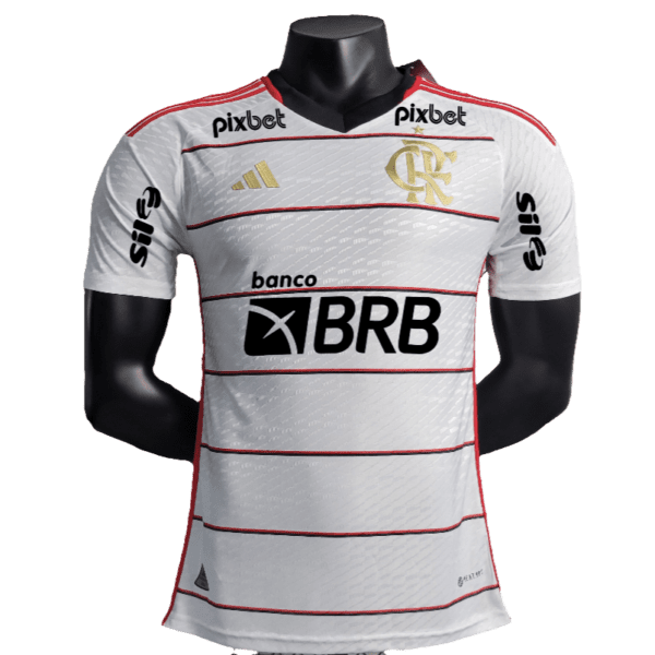 Camisa Flamengo 23/24 II Away - Todos os Patrocínios - Versão Jogador