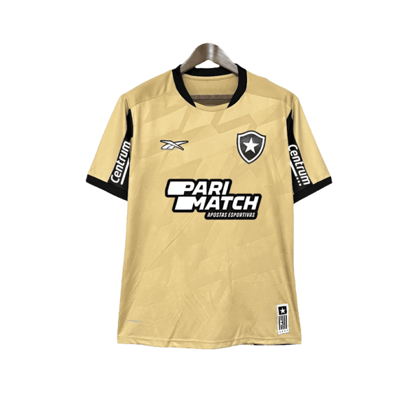 Camisa Botafogo 24/25 Goleiro - Ouro - Todos os Patrocínios - Versão Torcedor