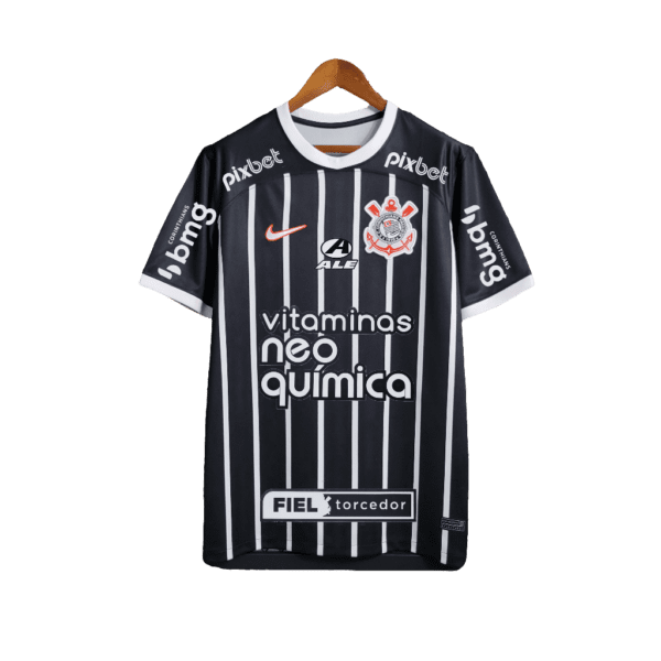 Camisa Corinthians 23/24 II Away - Todos os Patrocínios - Versão Torcedor