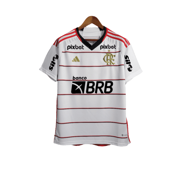 Camisa Flamengo 23/24 II Away - Todos os Patrocínios - Versão Torcedor