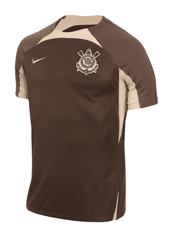 Camisa Corinthians 24/25 Treino - Marrom - Versão Torcedor