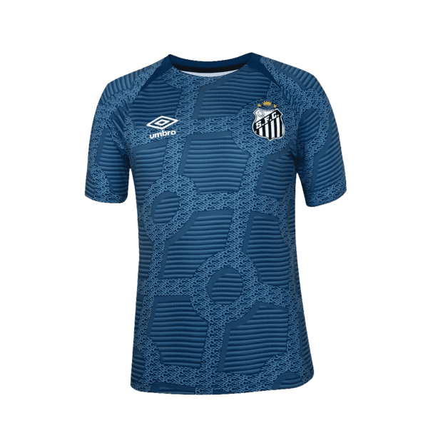 Camisa Santos 24/25 Pré-Jogo - Azul - Versão Torcedor
