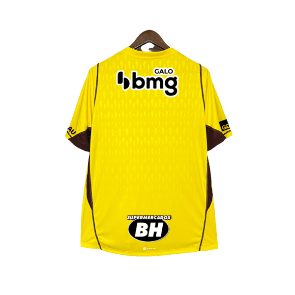 Camisa Atlético Mineiro 24/25 Goleiro - Amarelo - Todos os Patrocínios - Versão Torcedor - Imagen 2