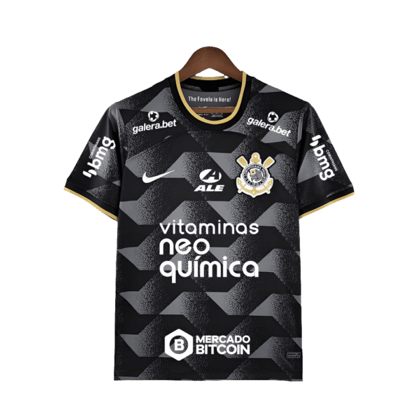 Camisa Corinthians 22/23 II Away - Todos os Patrocínios - Versão Torcedor