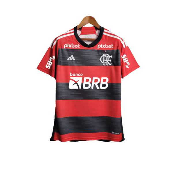 Camisa Flamengo 23/24 I Home - Todos os Patrocínios - Versão Torcedor