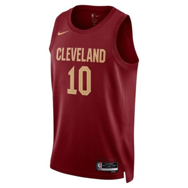 Camisa NBA Darius Garland 10 - Cleveland Cavaliers - 22/23 Bordô - Edição Ícone - Imagen 2