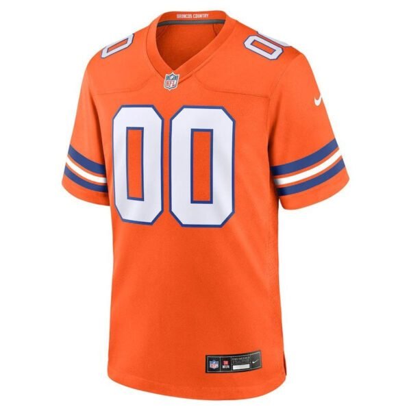 Camisa NFL Denver Broncos - Coleção Mile High - Retrô 1977 - Versão de Jogo - Laranja - Imagen 2