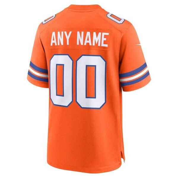 Camisa NFL Denver Broncos - Coleção Mile High - Retrô 1977 - Versão de Jogo - Laranja - Imagen 3