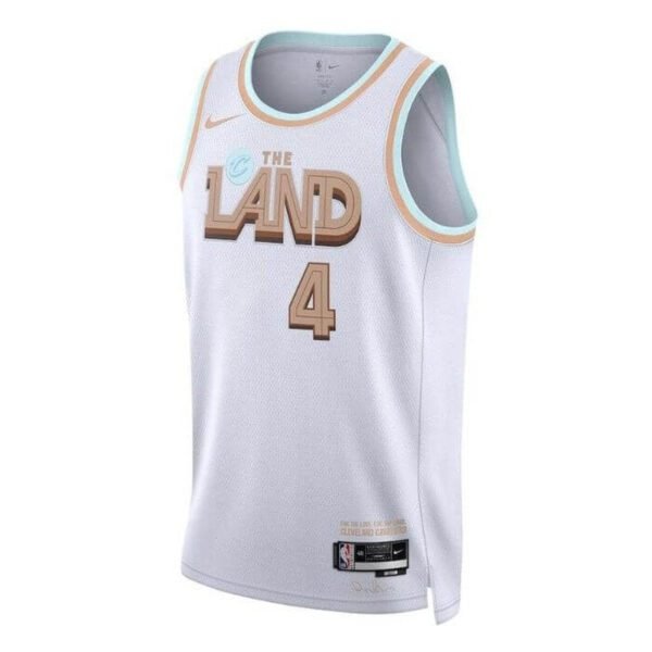 Camisa NBA Evan Mobley - Cleveland Cavaliers - 22/23 - Edição Cidade - Branco - Imagen 2