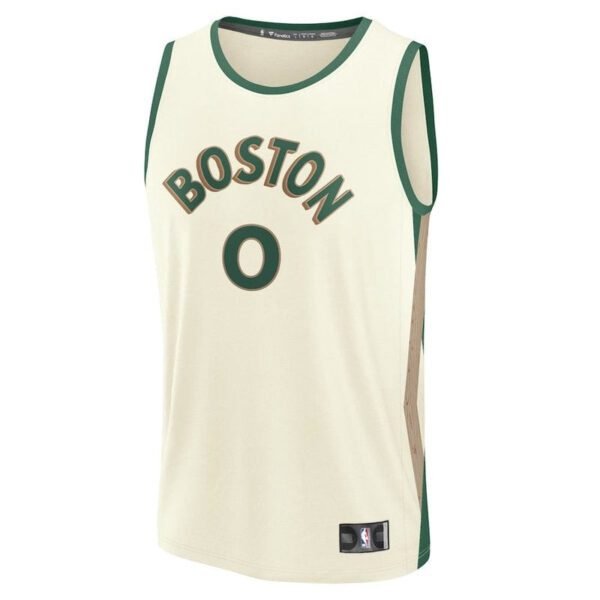 Camisa NBA Jayson Tatum - Boston Celtics - Fanatics Branded 23/24 Fast Break - Branco - Edição Cidade - Imagen 2
