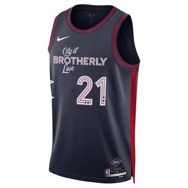 Camisa NBA Joel Embiid - Philadelphia 76ers - 23/24 - Azul Marinho - Edição Cidade - Imagen 2