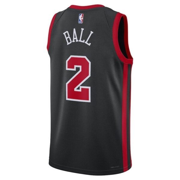 Camisa NBA Lonzo Ball - Chicago Bulls - 23/24 - Preto - Edição Cidade - Imagen 3