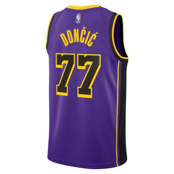 Camisa NBA Luka Dončić - - Los Angeles Lakers - Edição de Impacto 2024 - Roxo - Unisex - Imagen 3