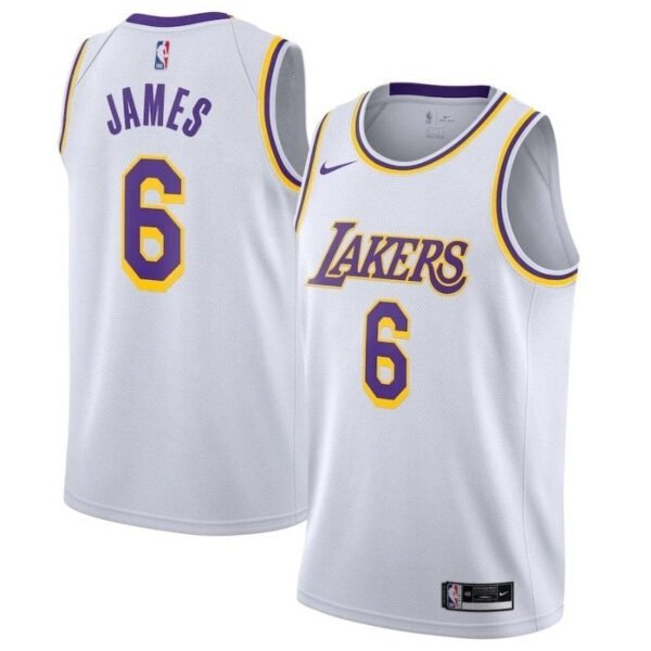 Camisa NBA - Los Angeles Lakers - LeBron James #6 2021/22 Jogador - Amarelo - Imagen 4