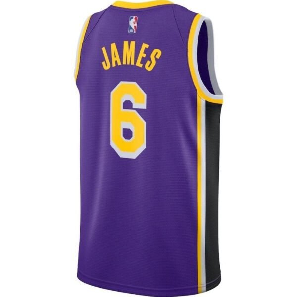 Camisa NBA - Los Angeles Lakers - LeBron James Roxo #6 2021/22 Player - Imagen 2