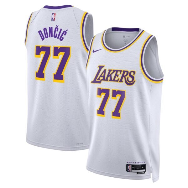 Camisa NBA Luka Dončić - - Los Angeles Lakers - Edição Associação 2024 - Branco - Unisex