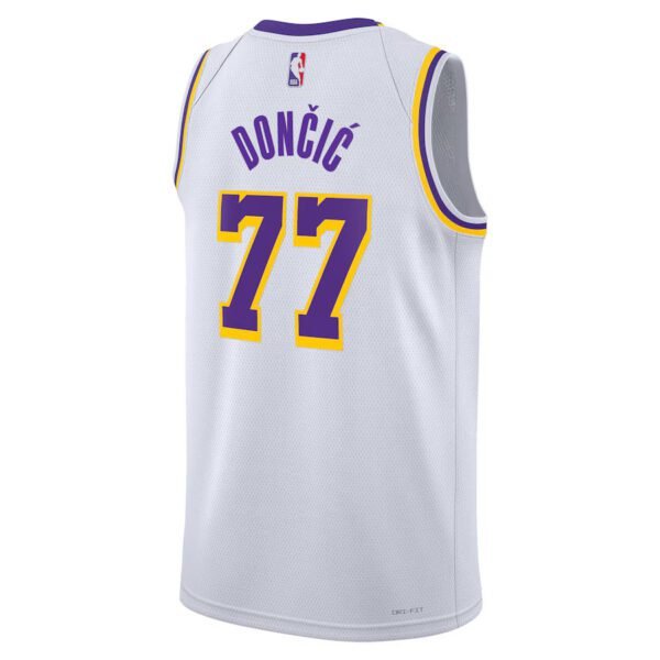 Camisa NBA Luka Dončić - - Los Angeles Lakers - Edição Associação 2024 - Branco - Unisex - Imagen 3