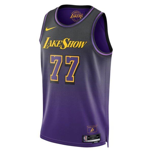 Camisa NBA Luka Dončić - - Los Angeles Lakers - Edição Cidade 2024 - Roxo - Unisex - Imagen 2