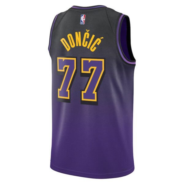 Camisa NBA Luka Dončić - - Los Angeles Lakers - Edição Cidade 2024 - Roxo - Unisex - Imagen 3
