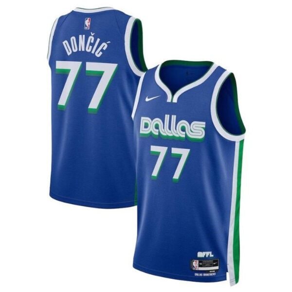 Camisa NBA Luka Dončić - - Dallas Mavericks - 2023 - Edição Cidade - Azul