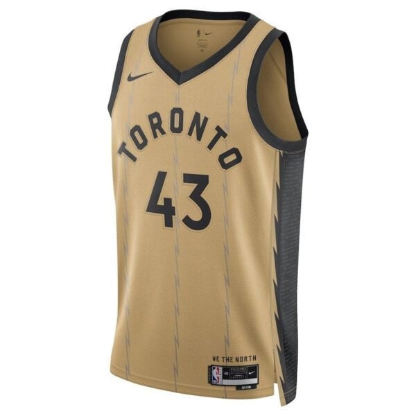 Camisa NBA Pascal Siakam - Toronto Raptors - 23/24 - Ouro - Edição Cidade - Imagen 2