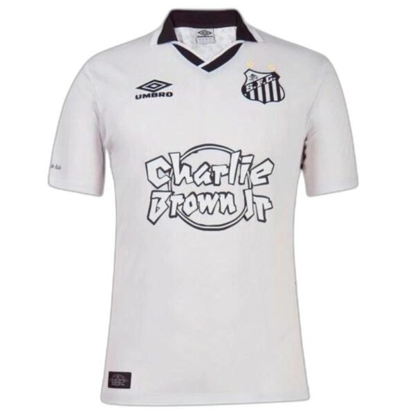Camisa Santos Charlie Marrom JR Branco - Versão Torcedor