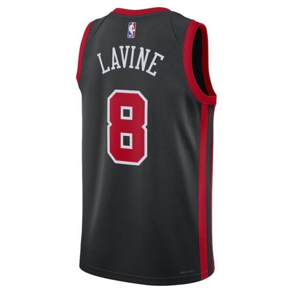 Camisa NBA Zach LaVine - Chicago Bulls - 23/24 - Preto - Edição Cidade - Imagen 3